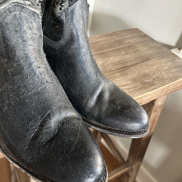 Frye Deborah Deco Studded Tall Leather Boots Charcoal WORN ONCE - Picture 4 of 16